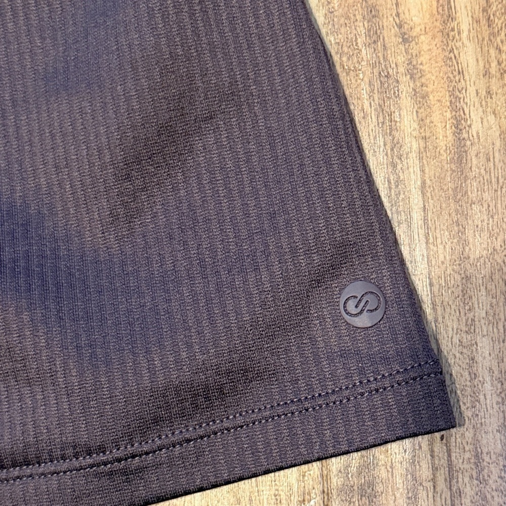CALIA women Xl tank top rib racer dark brown athletic wicking stretch layer NWT - Picture 3 of 10